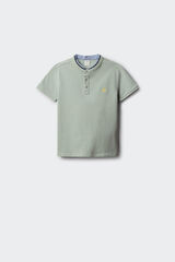 Springfield Kids Polo cuello mao de chambray para ni&ntilde;o verde