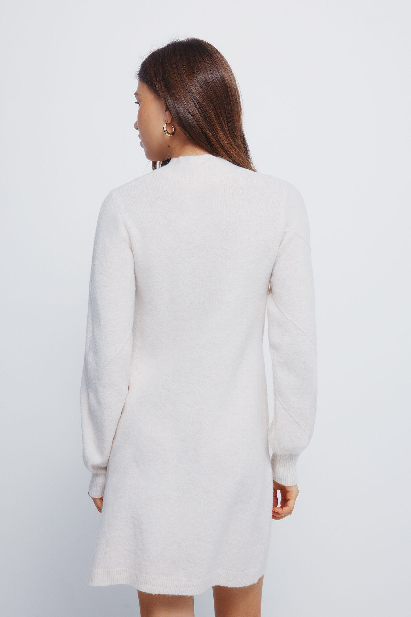 Springfield Vestido corto de tejido nude