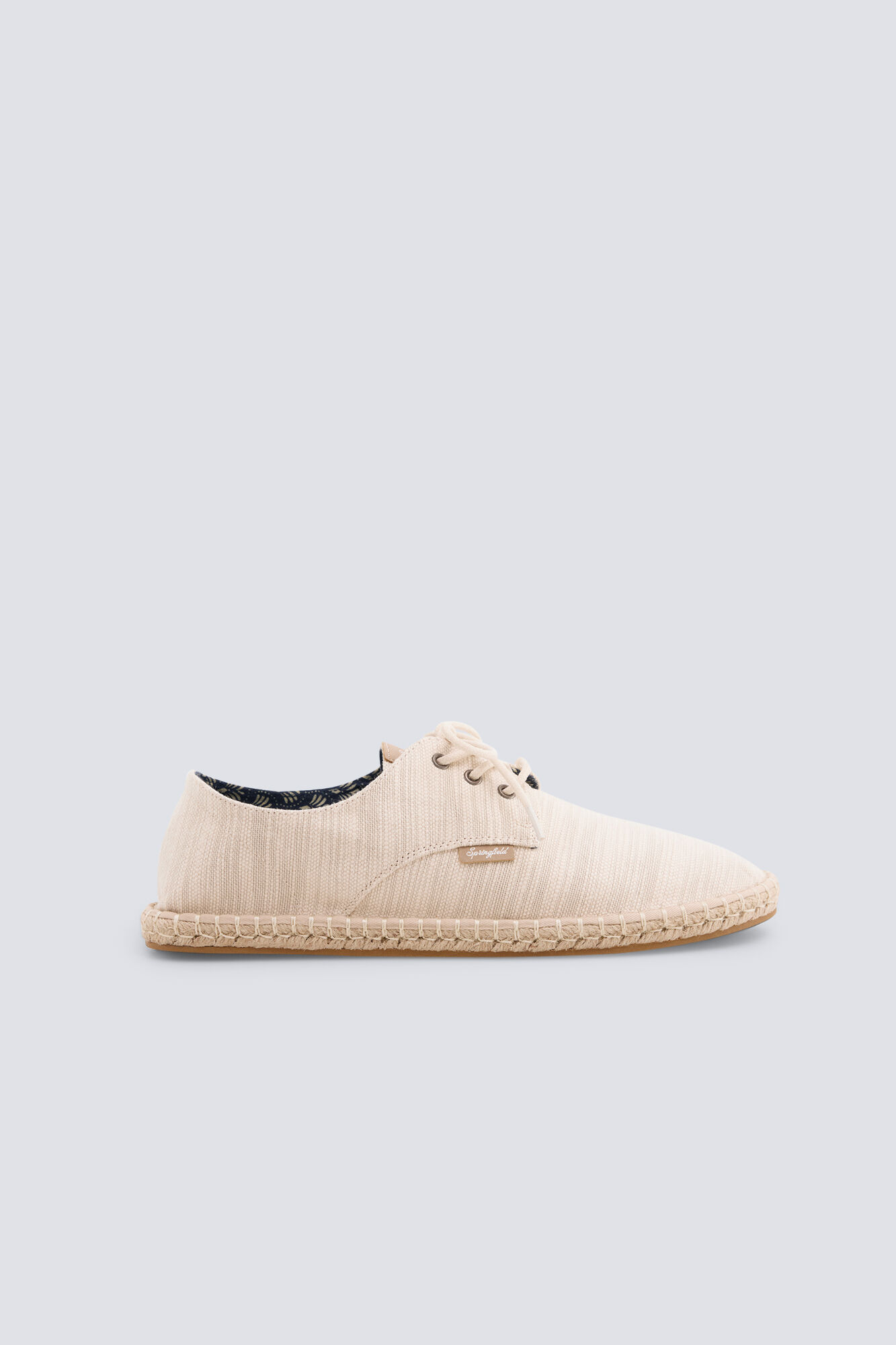 Springfield Alpargata r&uacute;stica con cordones beige