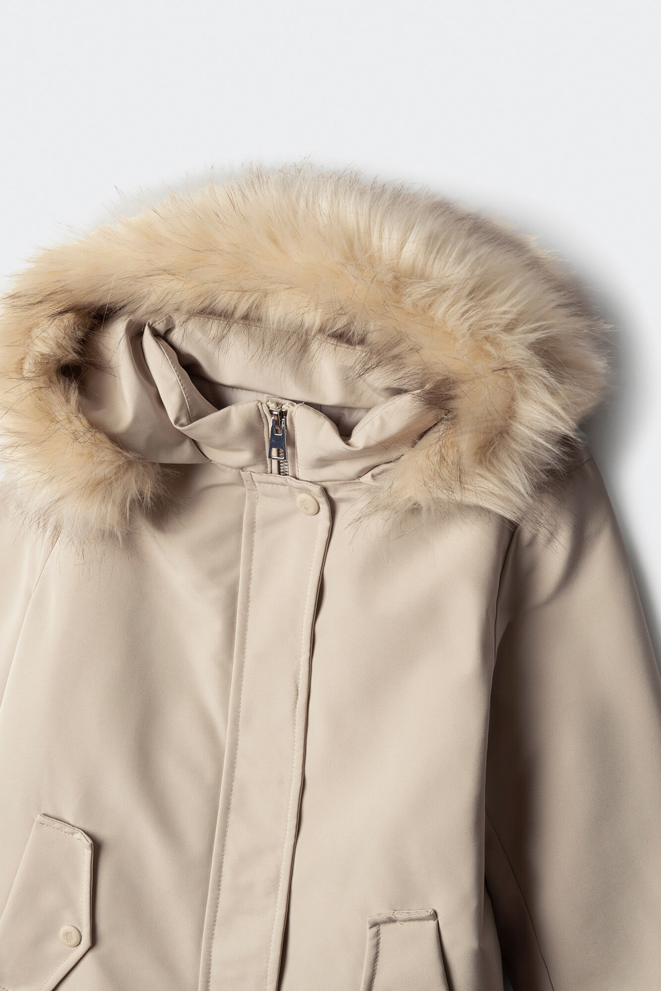 Springfield Kids Parka con capucha de piel para ni&ntilde;a estampado