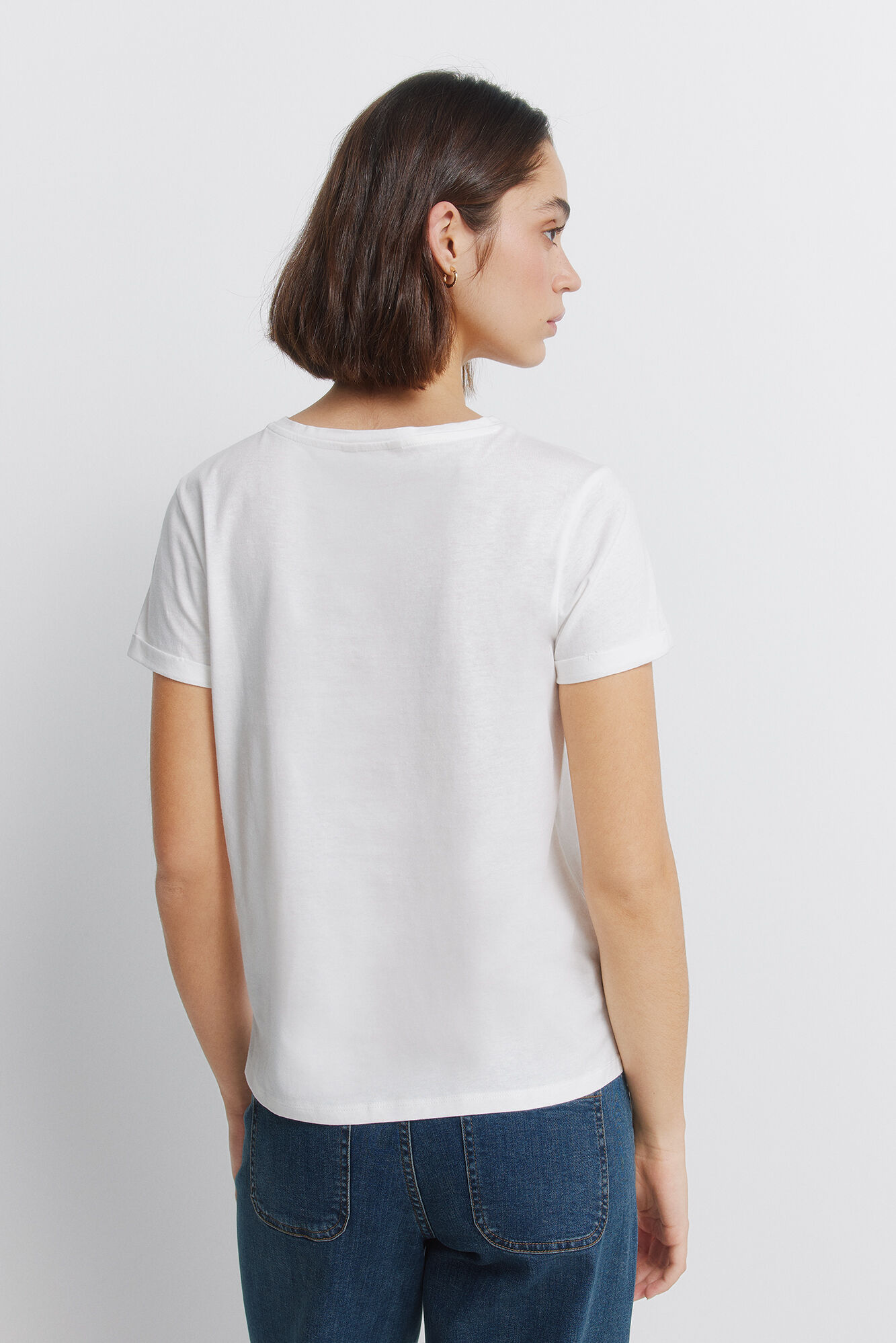 Springfield Playera de mangas vueltas" beige