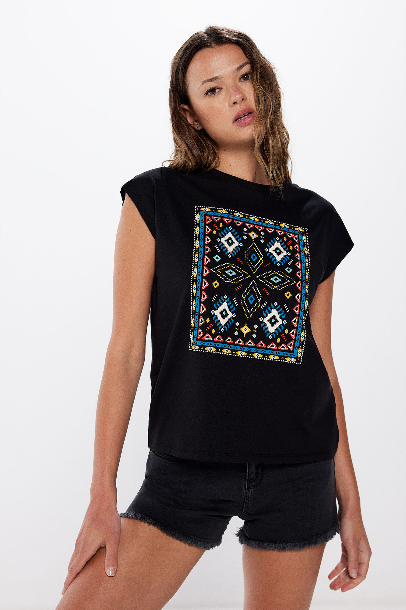 Springfield Playera gr&aacute;fica escote espalda