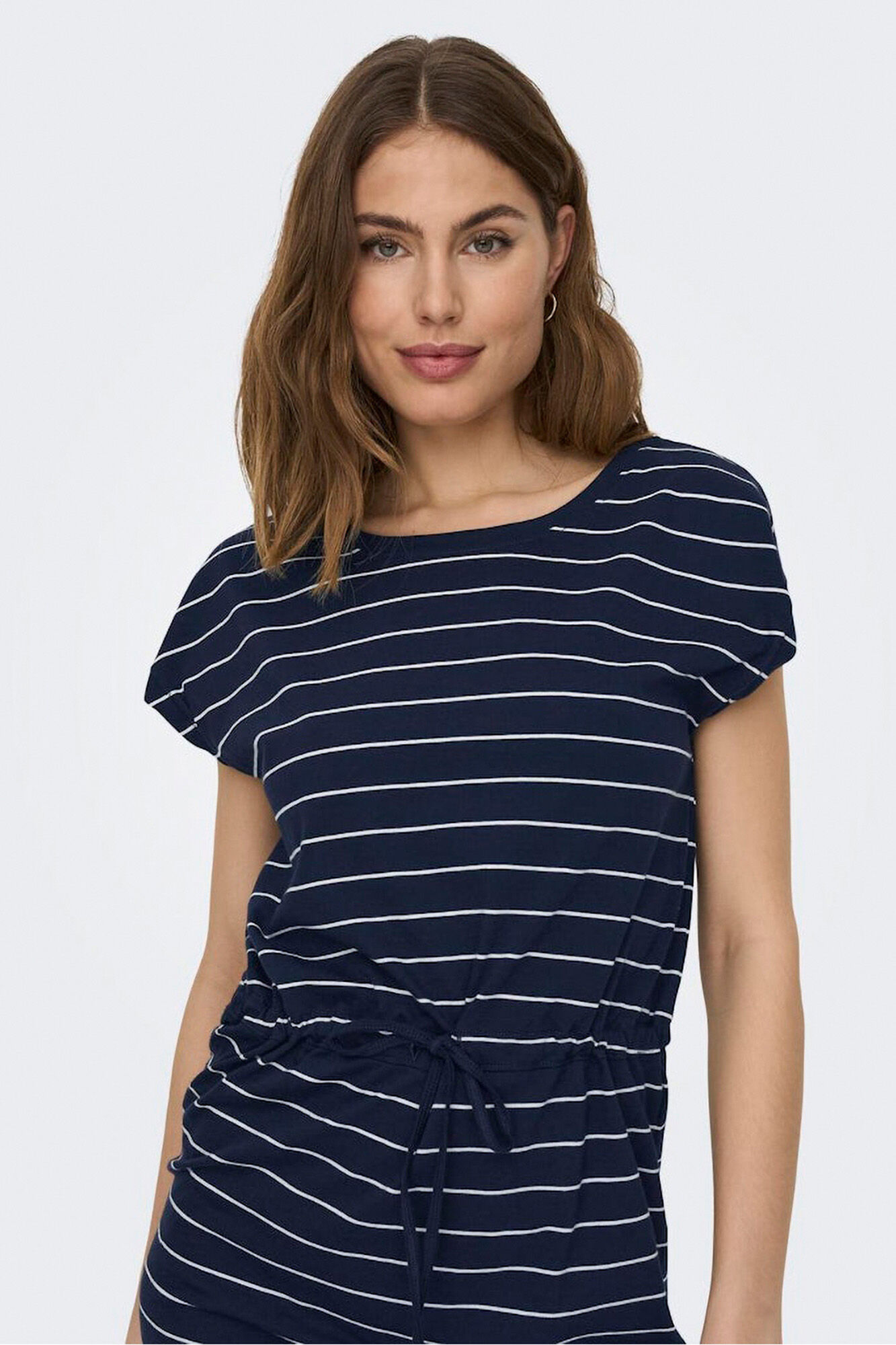 Only Vestido corto manga corta estampado