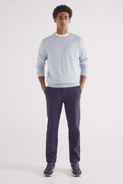 Springfield Pantalón chino slim fit color azul