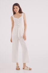 Springfield Jumpsuit lino tirantes estampado