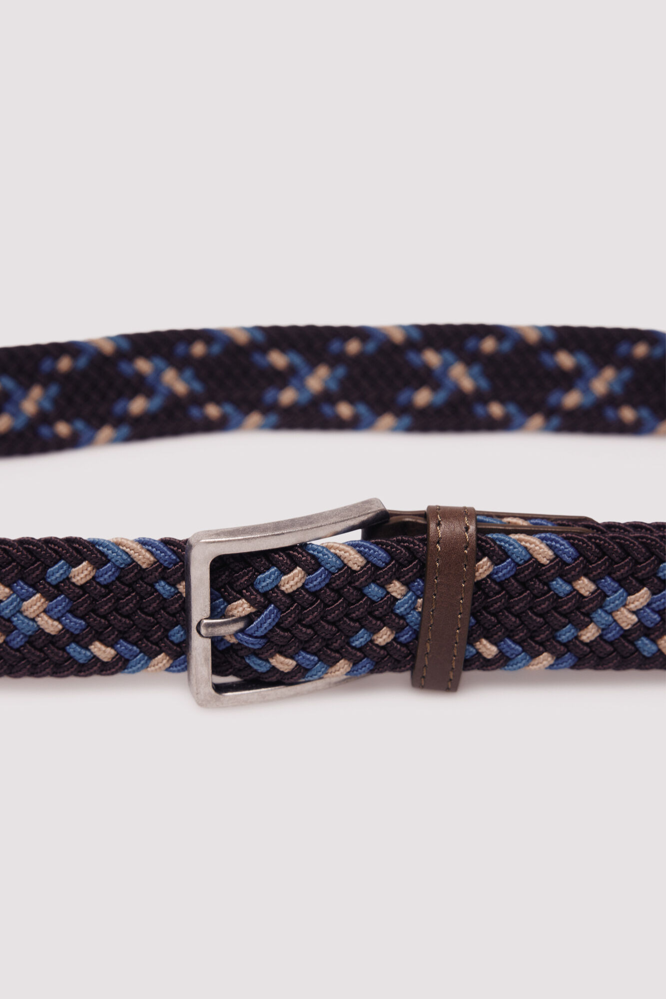 Springfield Cintur&oacute;n trenzado multicolor caf&eacute;