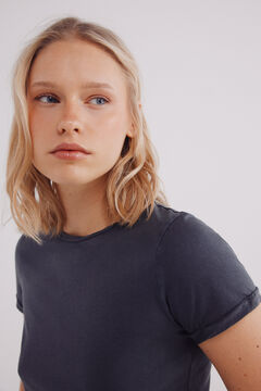 Springfield Playera efecto lavado gris