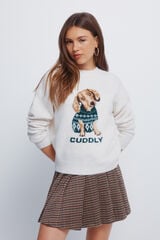 Springfield Jersey para perro con intarsia "tierno" blanco