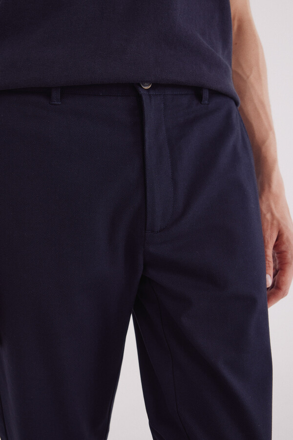 Springfield Pantalón chino vestir confort slim fit marino