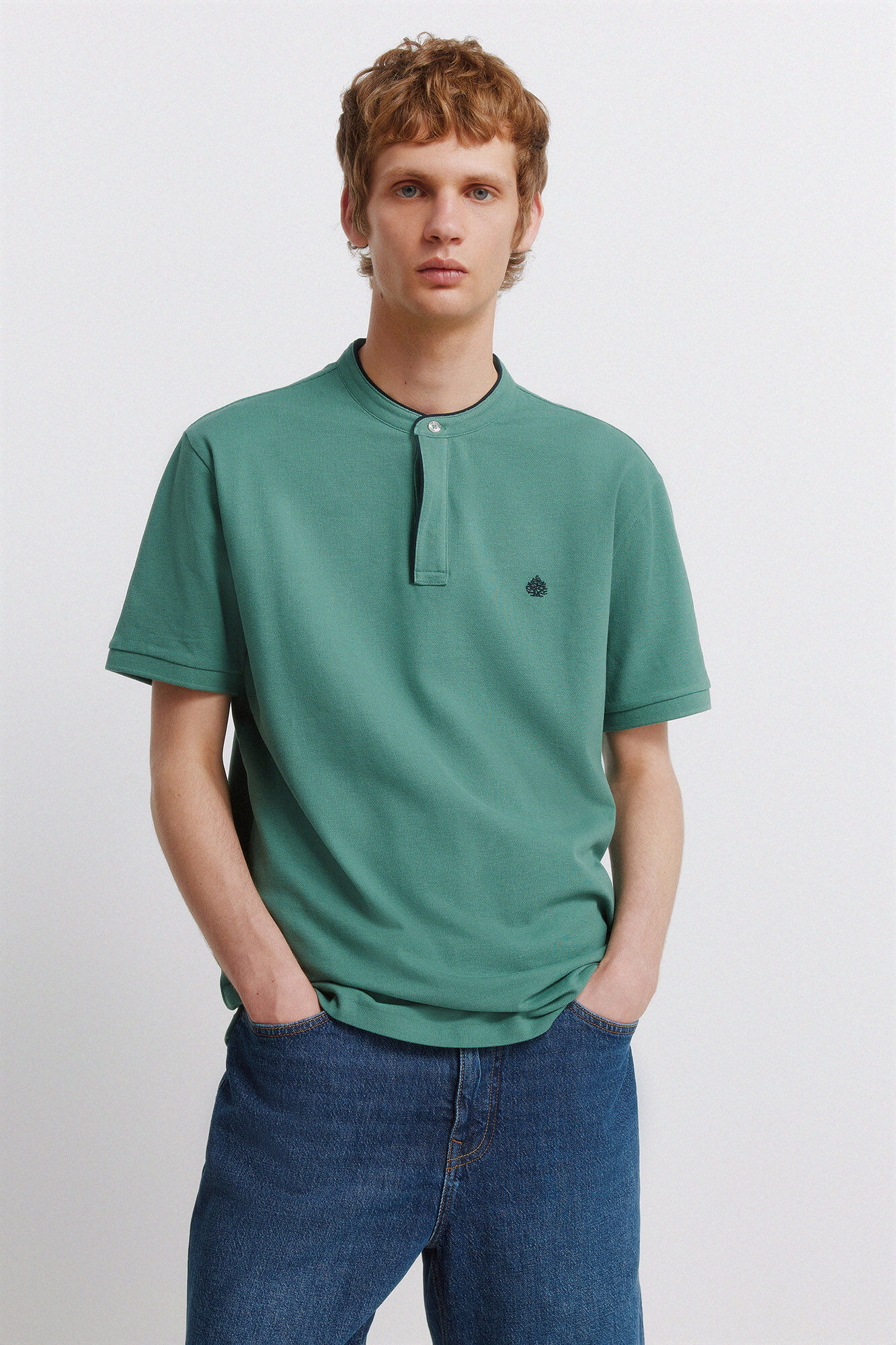 Springfield Polo de piqu&eacute; cuello mao slim fit