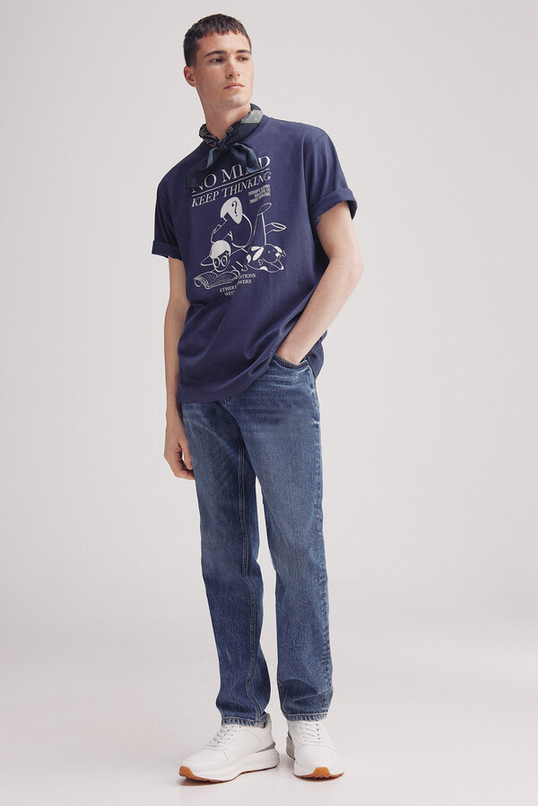 Springfield Playera no mind azulado