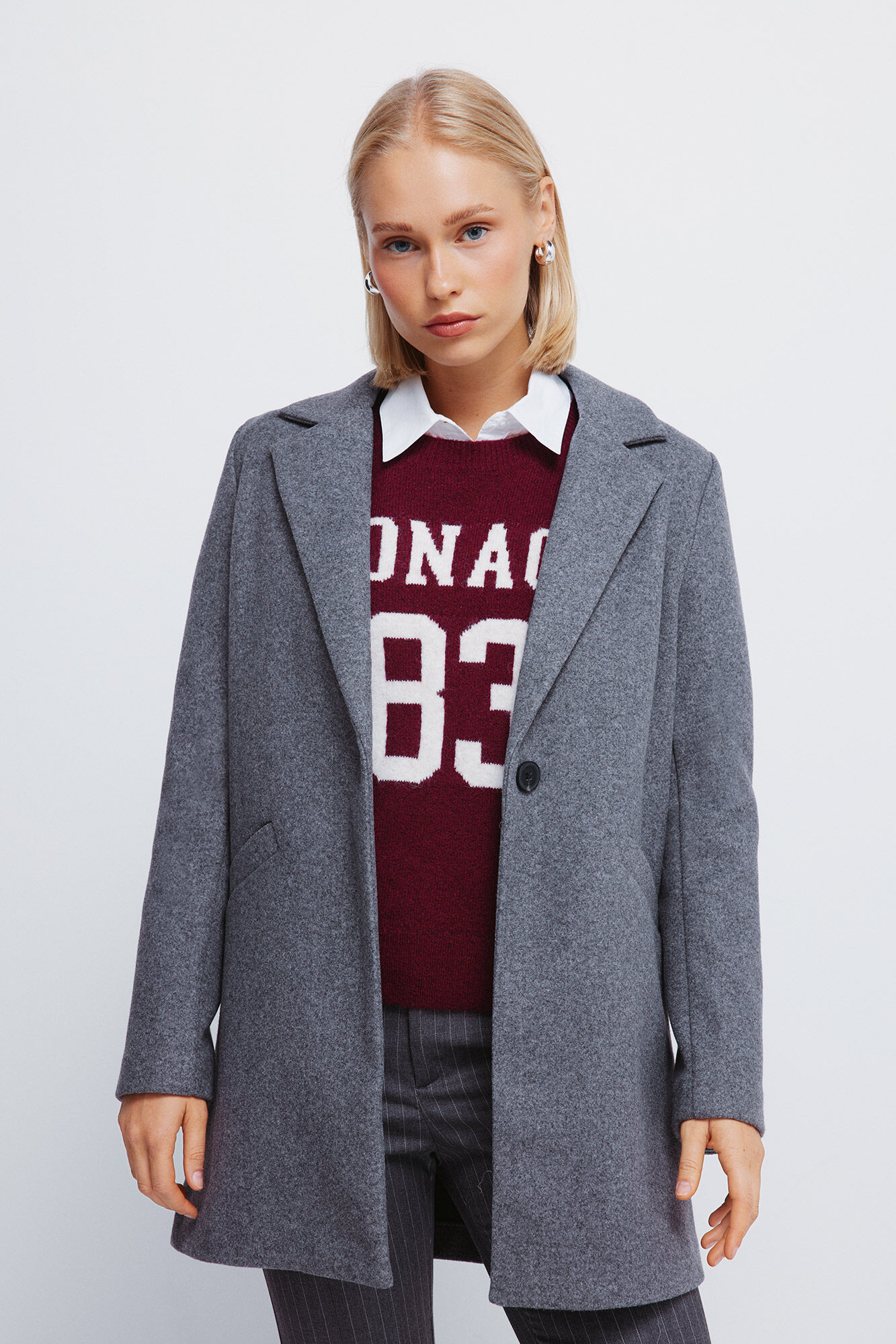 Springfield Chamarra de cuello con solapa de soft touch