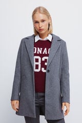 Springfield Chamarra de cuello con solapa de soft touch gris