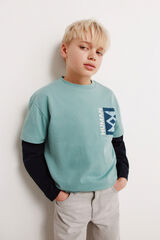 Springfield Kids Playera manga corta Creativity para ni&ntilde;o turquesa