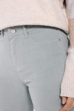 Springfield Pantalón pana kick flare verde