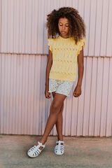 Springfield Kids Top de tejido con volantes para ni&ntilde;a amarillo