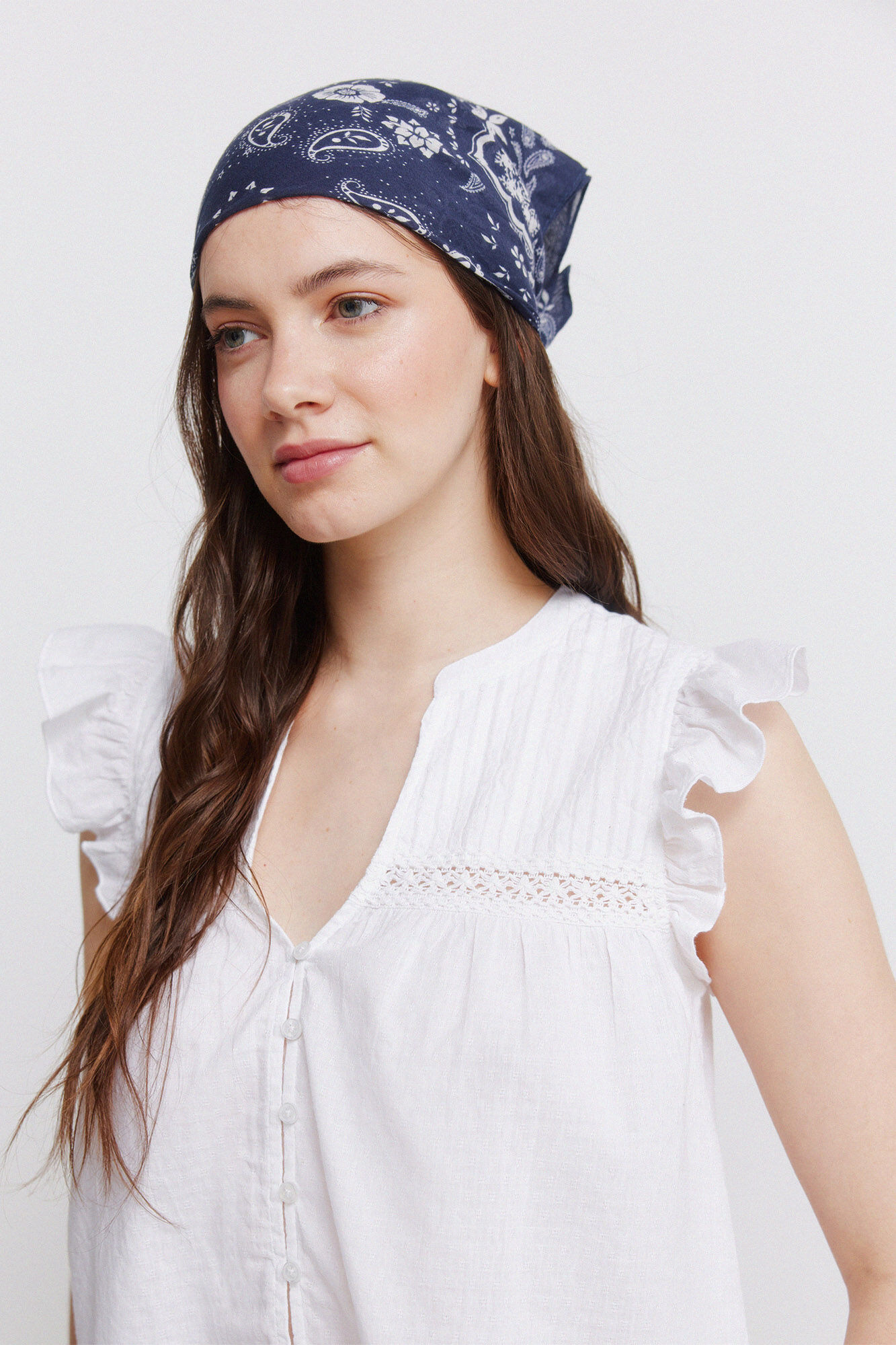 Springfield Blusa rom&aacute;ntica con pliegues natural