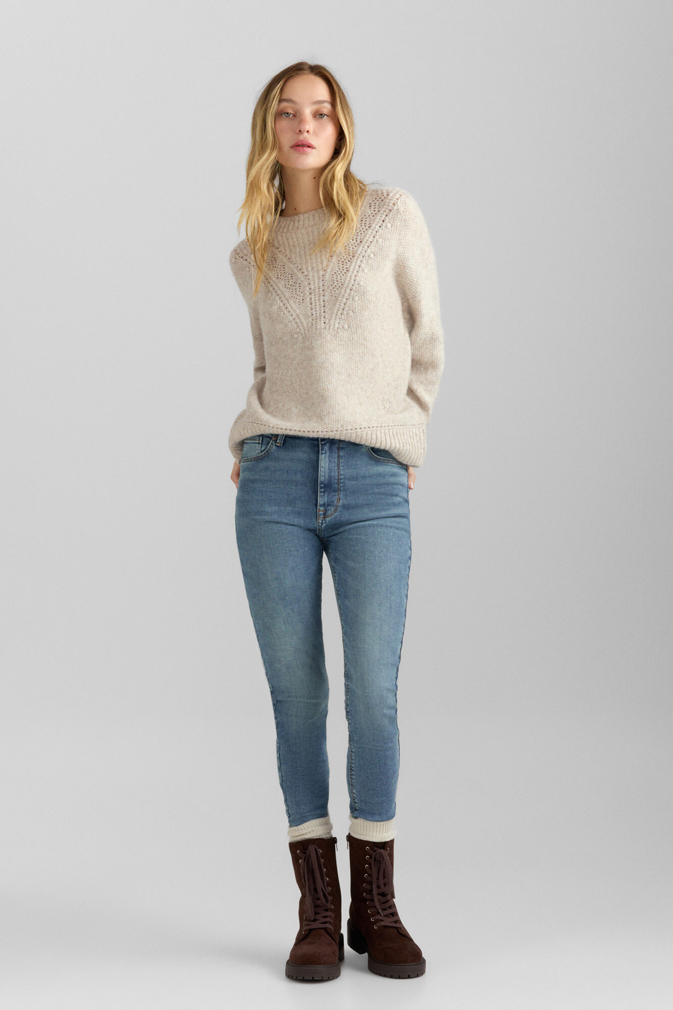 Springfield Jeans skinny de tiro alto