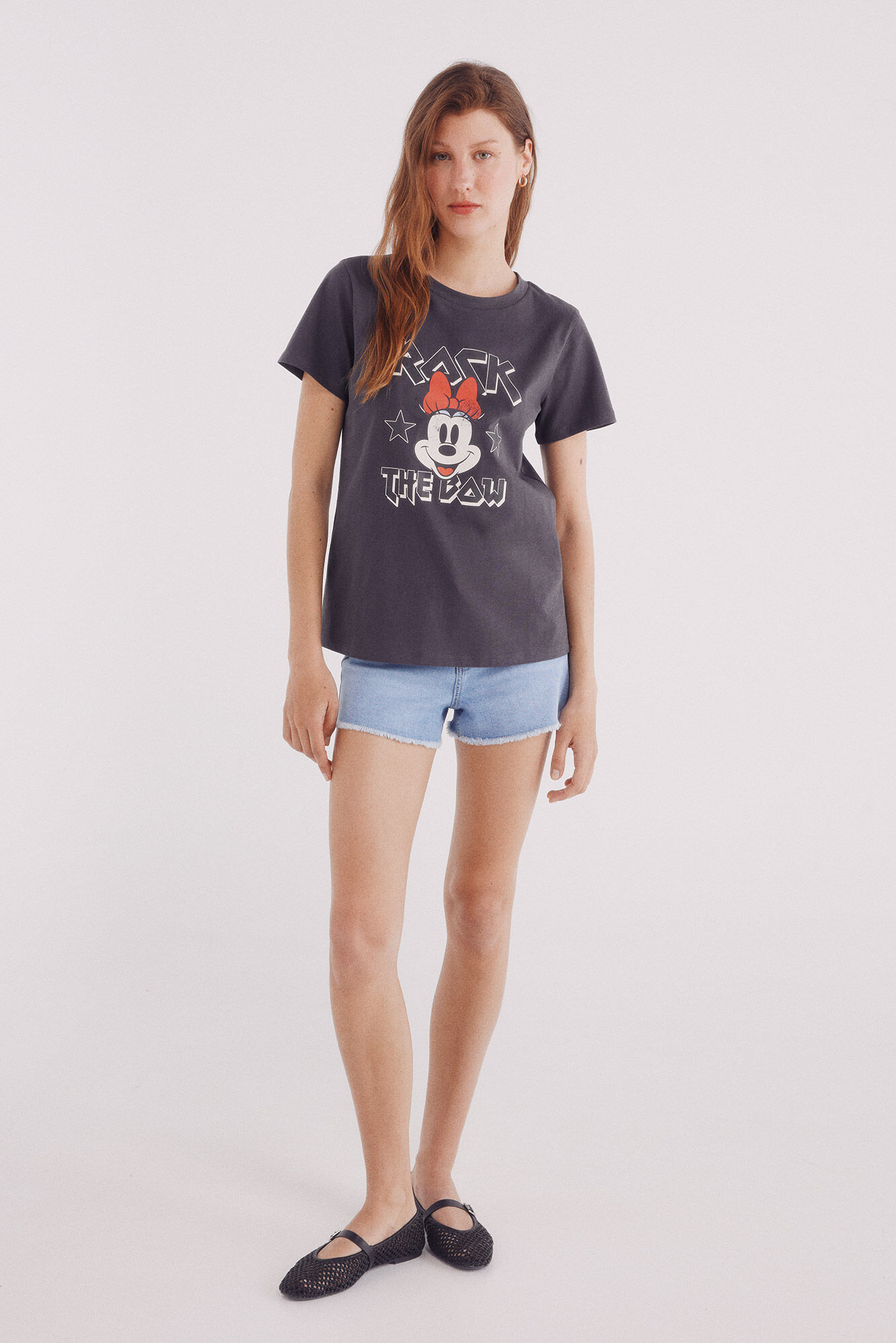 Springfield Playera Minnie "Rock the bow" gris