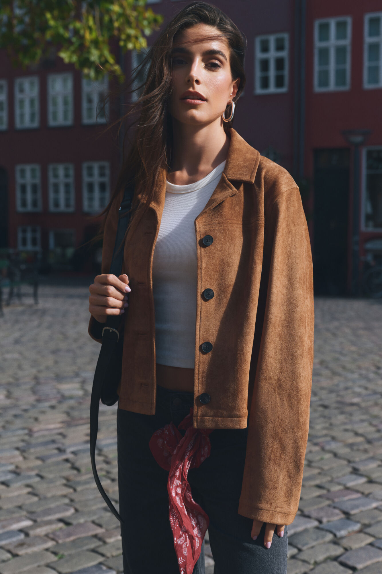 Springfield Chamarra short de ante con botones