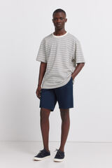 Springfield Bermudas lisas de corte c&oacute;modo azulado