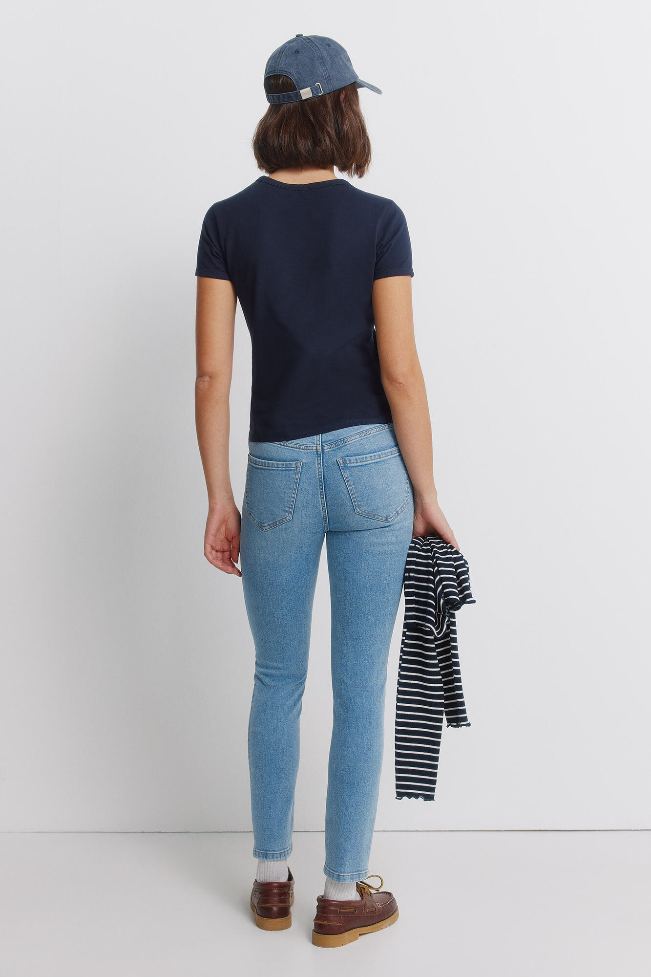 Springfield Jeans ajustados y recortados azul