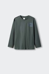 Springfield Kids Playera manga larga Jap&oacute;n lata ni&ntilde;o verde