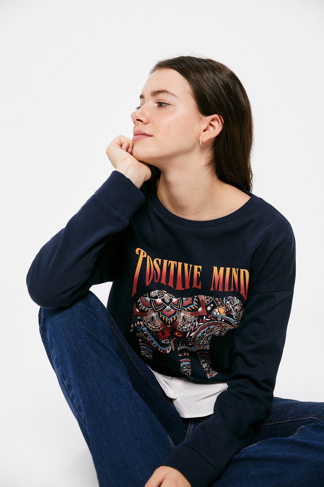 Springfield Sudadera "Positive Mind" marino