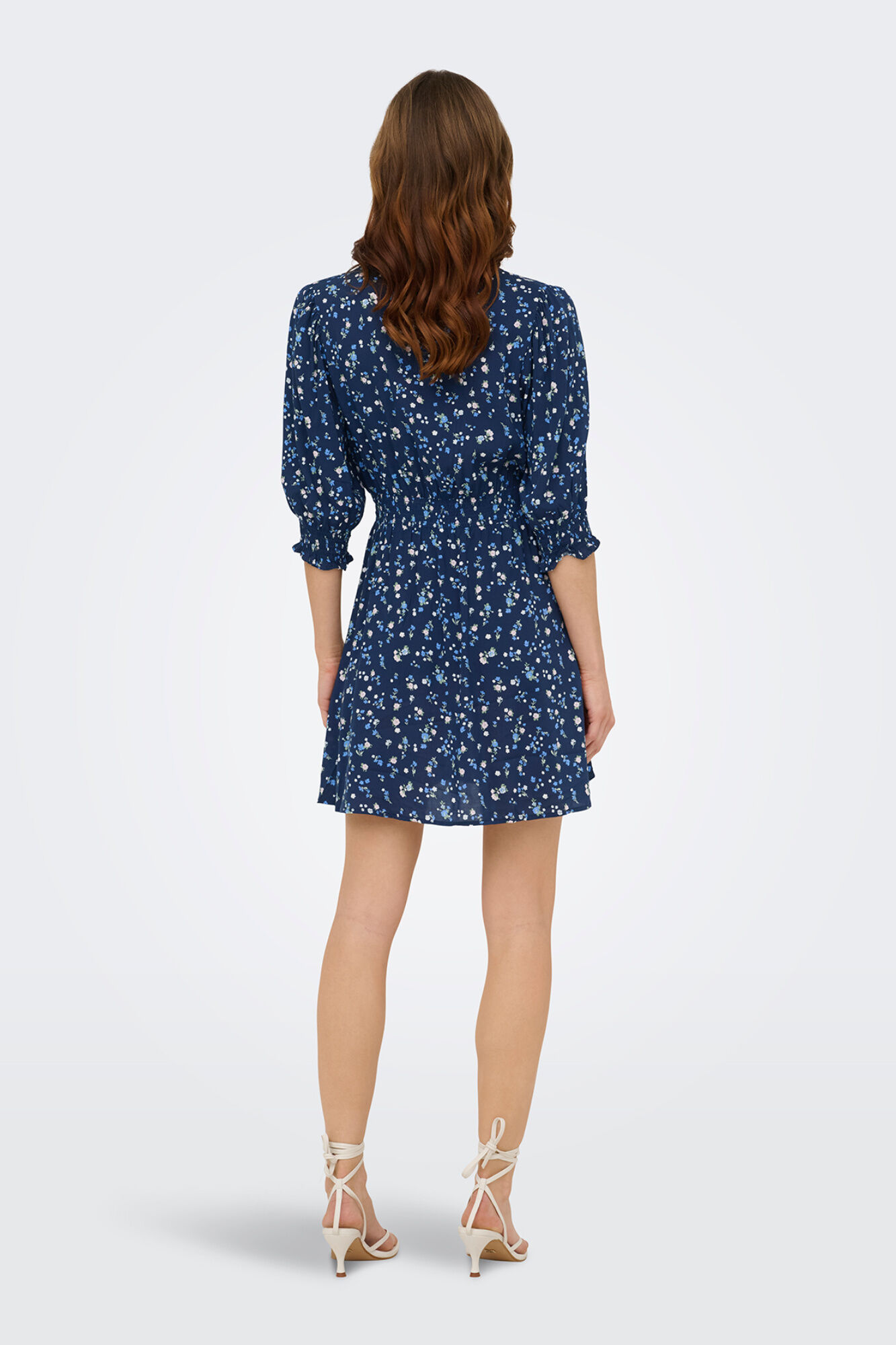 Only Vestido corto estampado marino