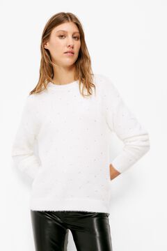Springfield Suéter Fantasía Cristales blanco
