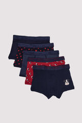Springfield Pack 5 bóxeres algodón estampados rojo
