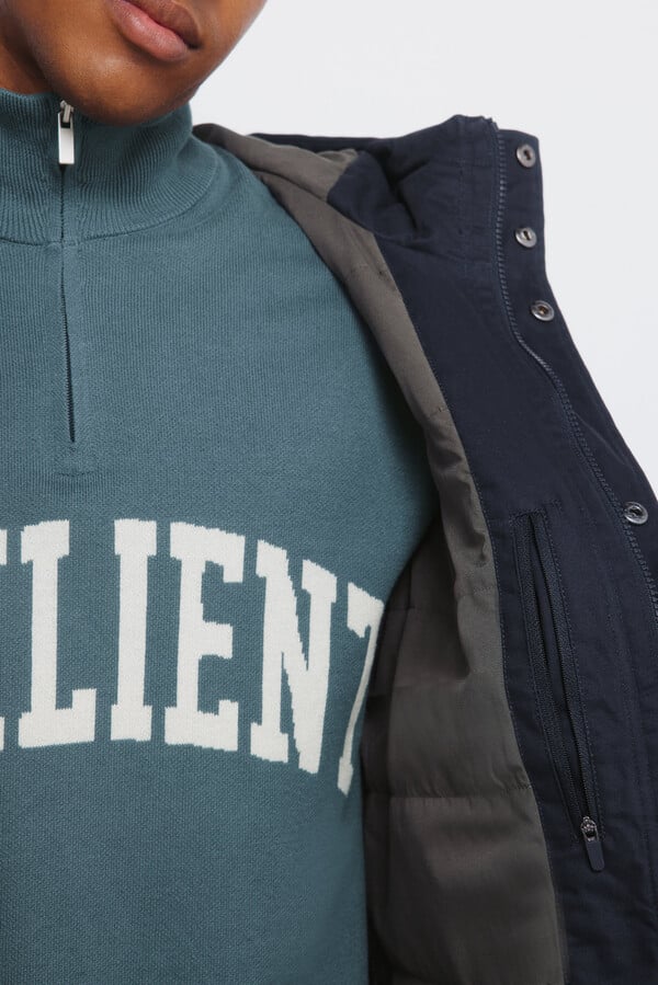 Springfield Parka short acolchado azul