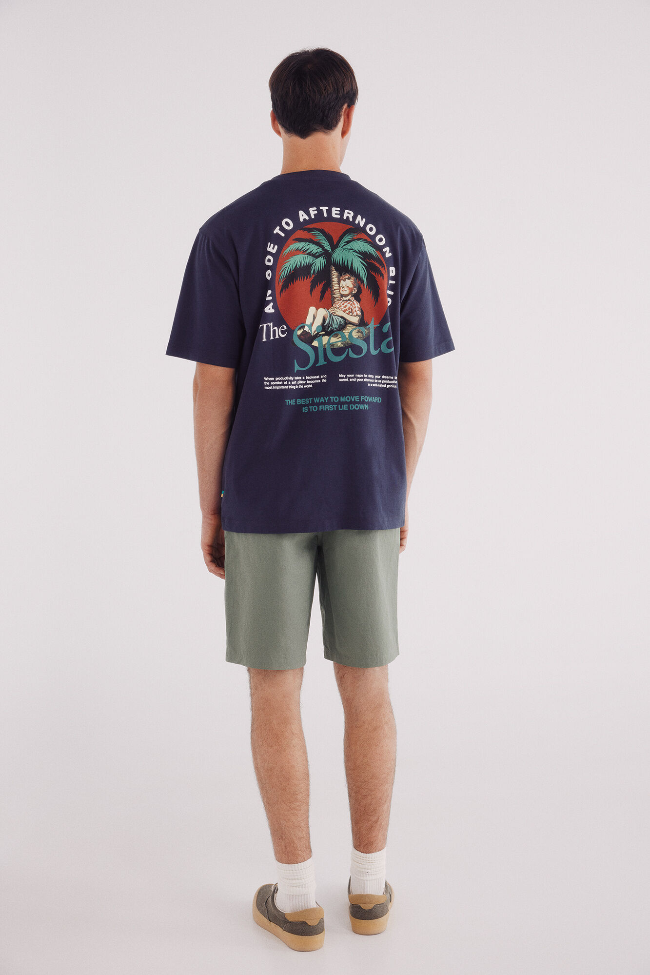 Springfield Bermuda popel&iacute;n comfort fit verde