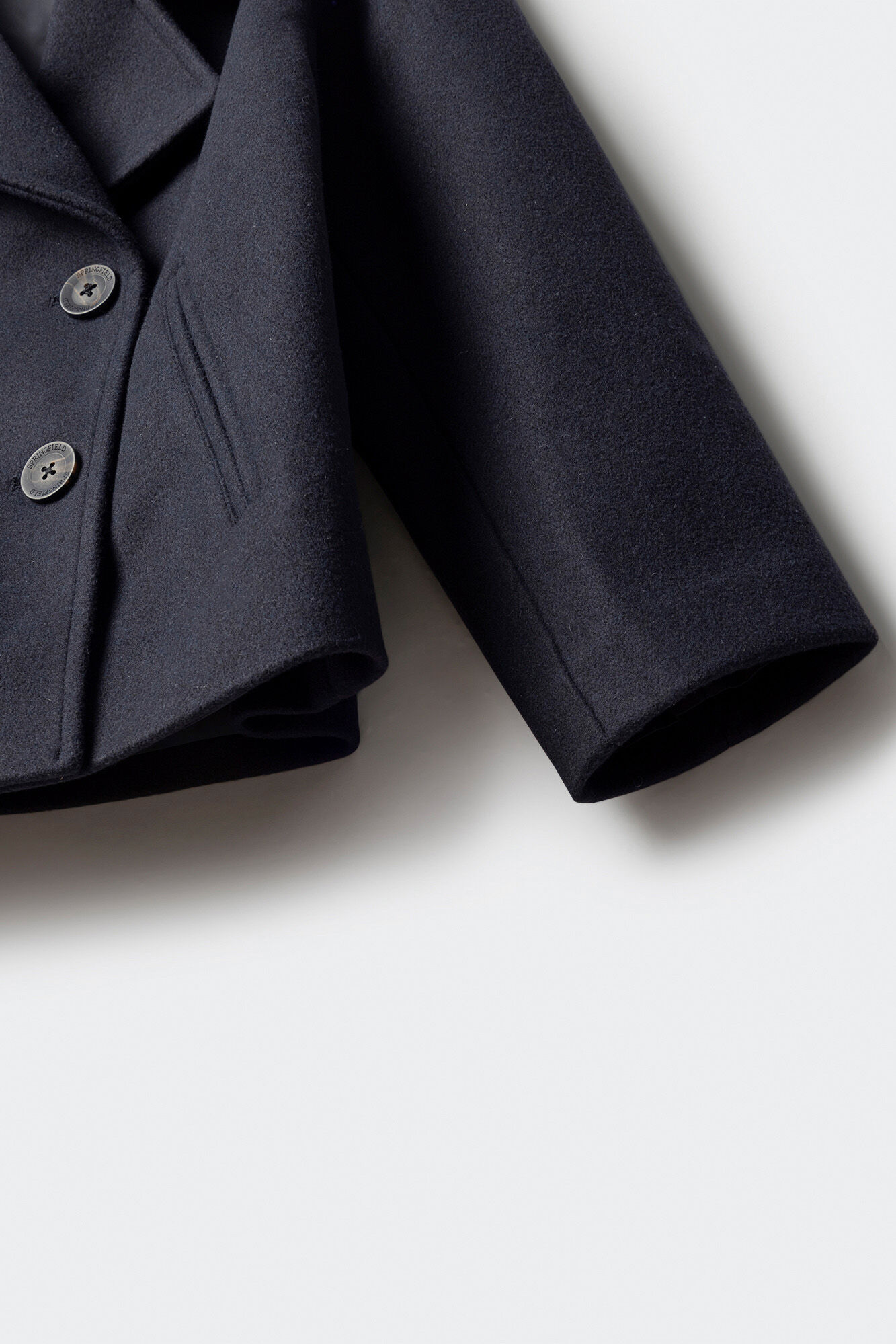 Springfield Kids Chamarra short de tela para ni&ntilde;a azul