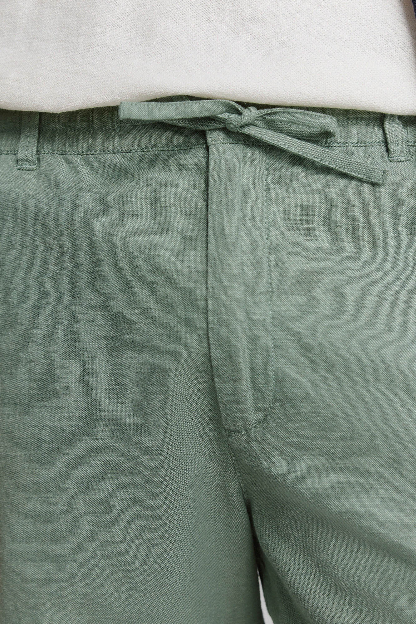 Springfield Bermudas de lino comfort slim fit verde