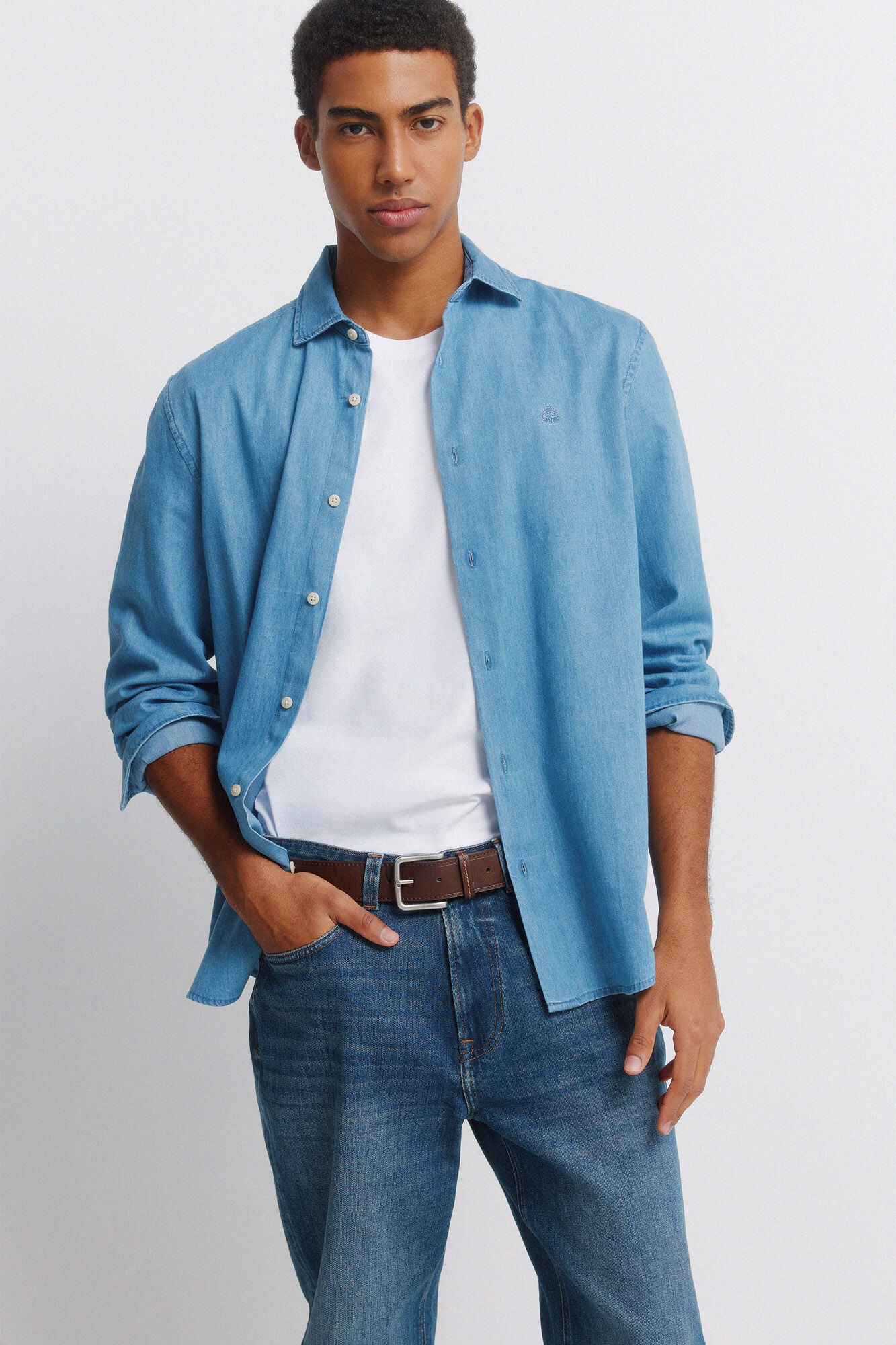 Springfield Jeans sobrete&ntilde;ido regular fit azul