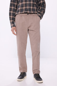 Springfield Pantalón comfort slim fit café