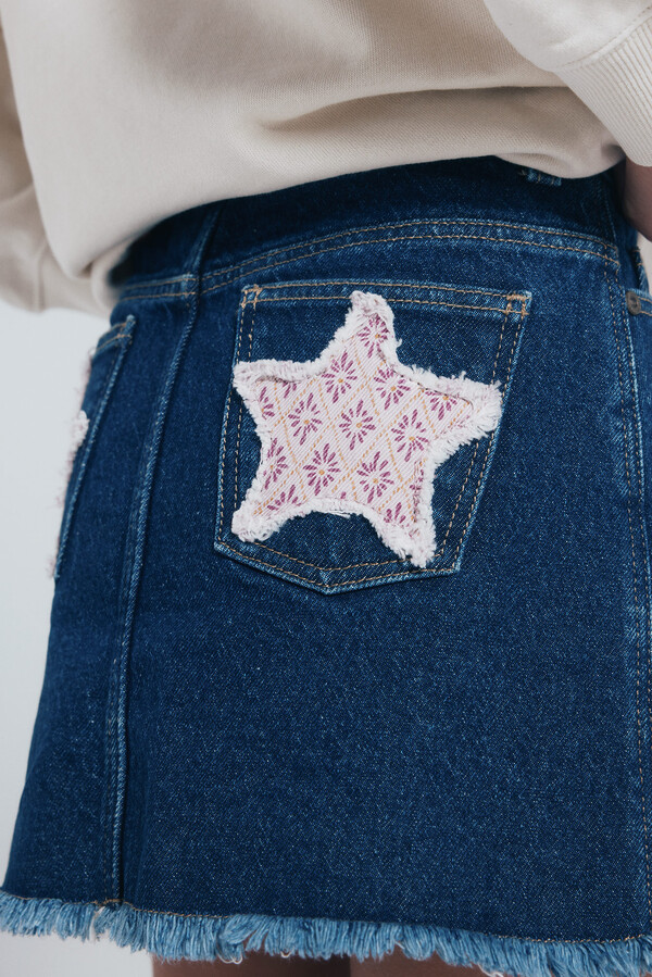 Springfield Kids Falda denim niña azulado