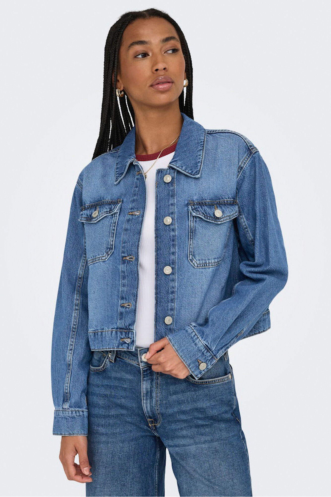 Only Chaqueta denim azul tinta