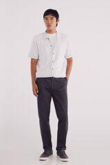 Springfield Pantalón chino microestampado slim fit gris