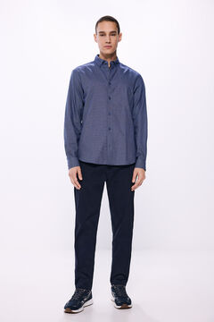 Springfield Camisa dobby bicolor azulado