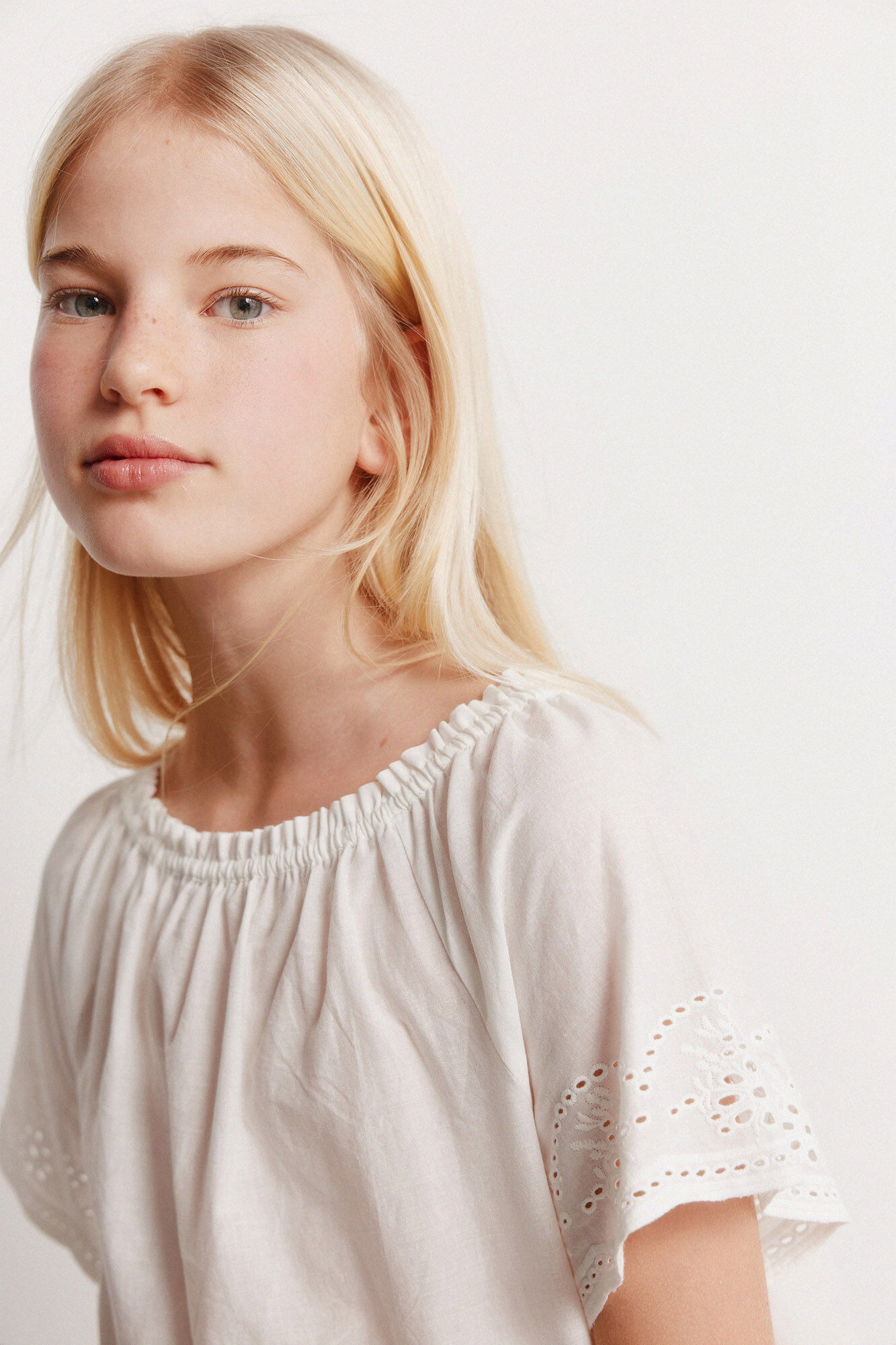 Springfield Kids Blusa bordada de ni&ntilde;a natural