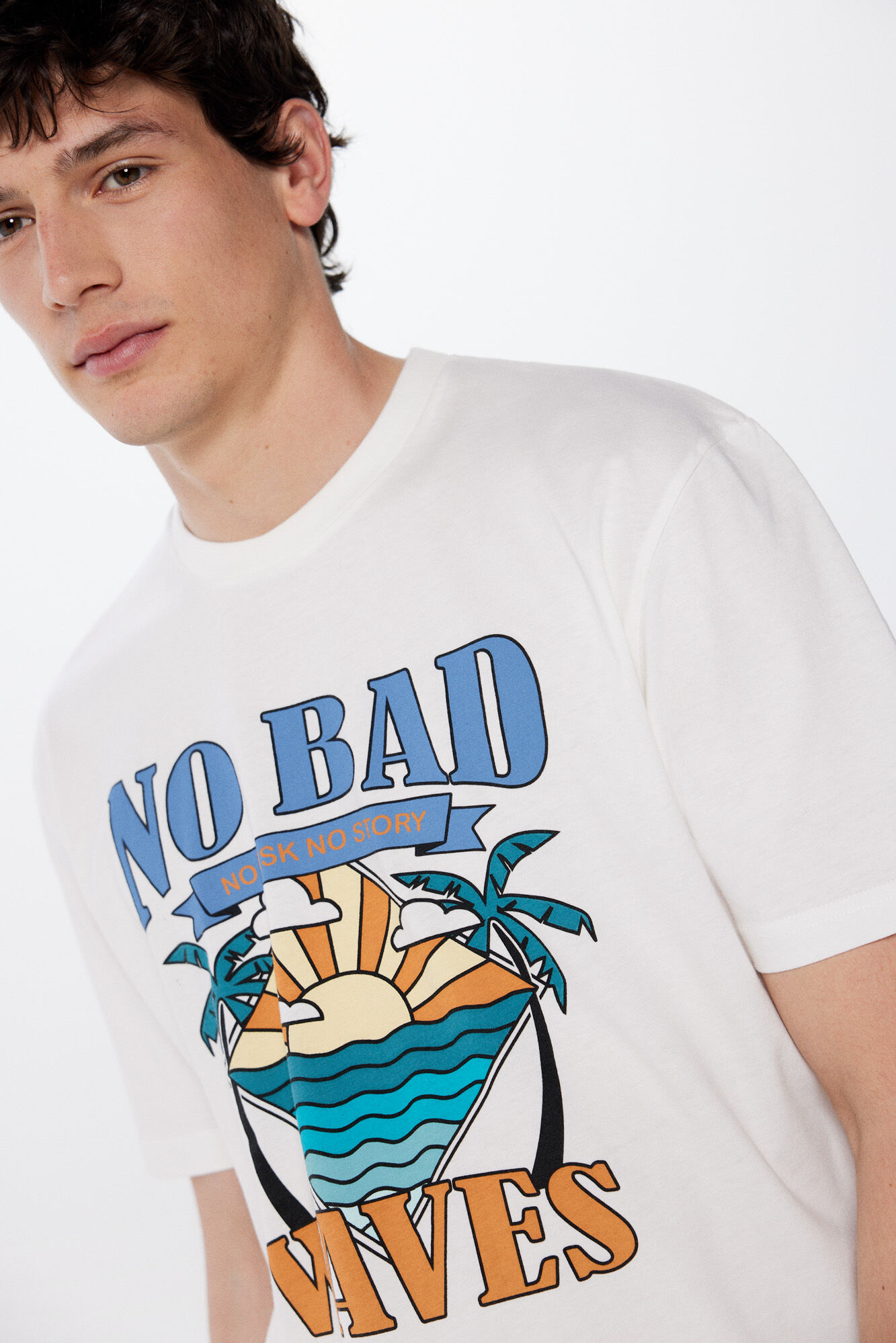 Springfield Playera no bad waves marfil