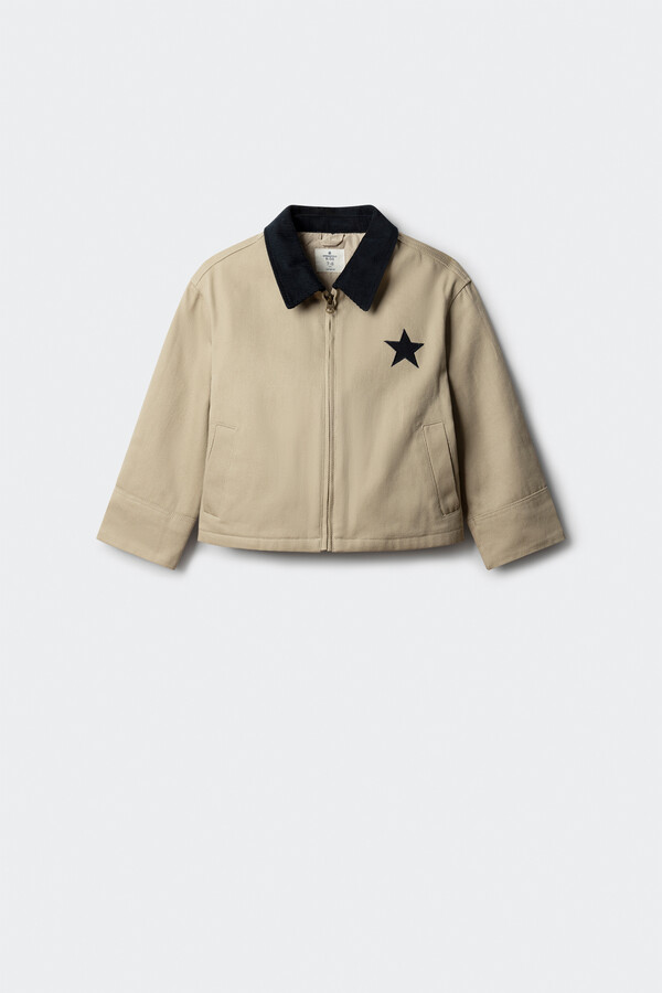 Springfield Kids Parka estrella para niña beige
