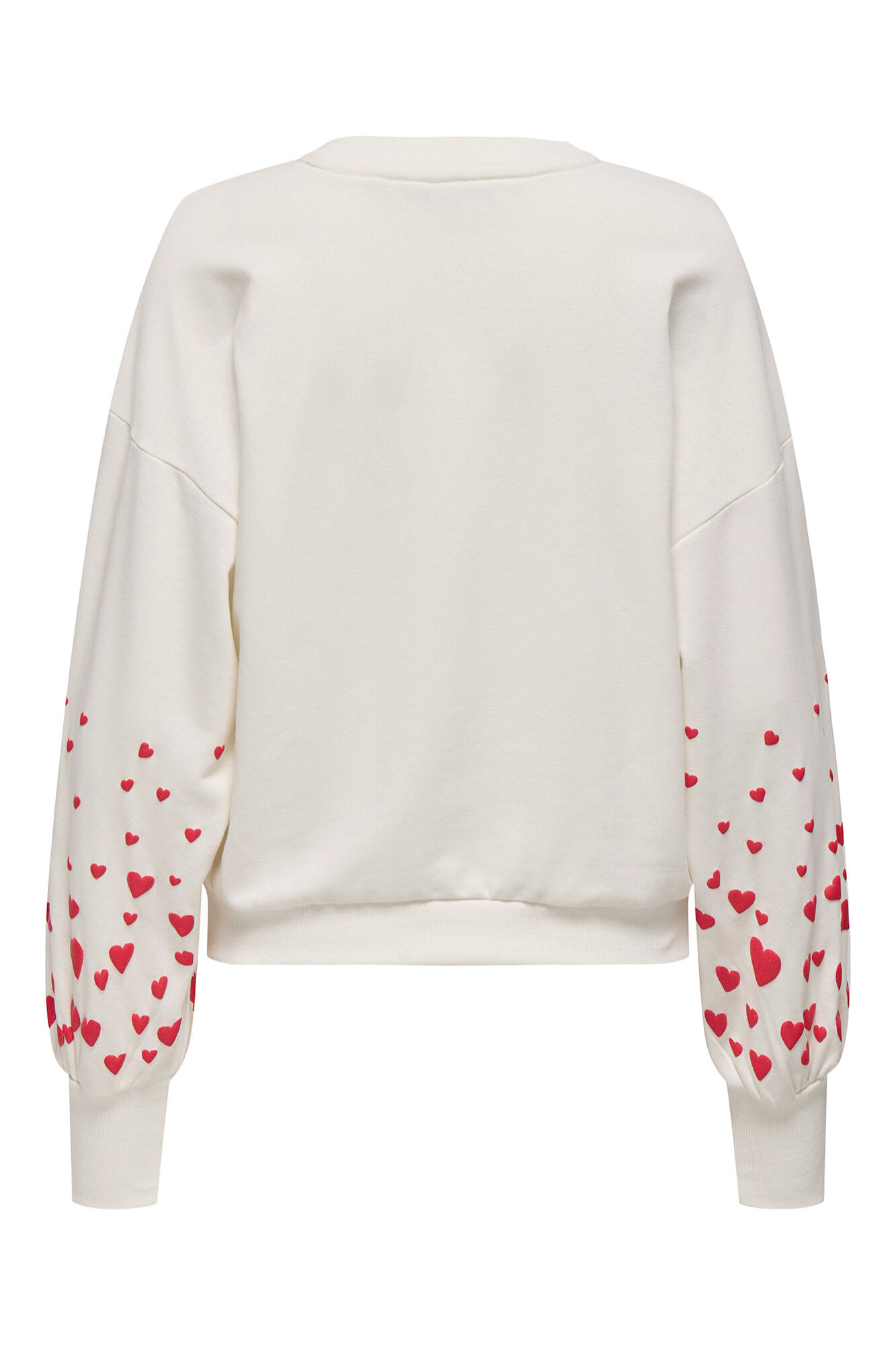 Only Sudadera de cuello redondo marfil
