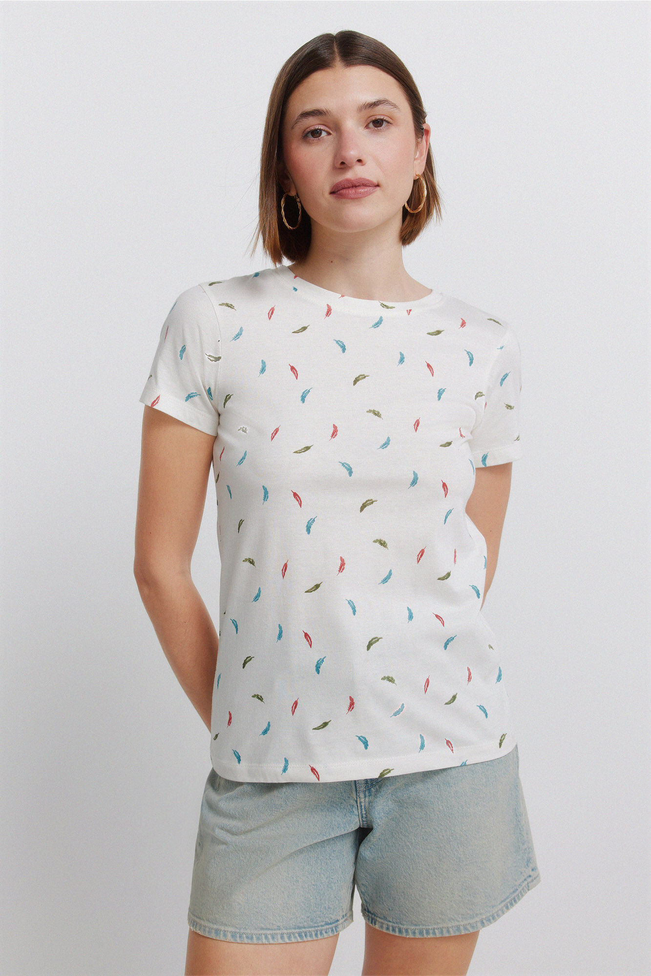Springfield Playera de manga corta estampada