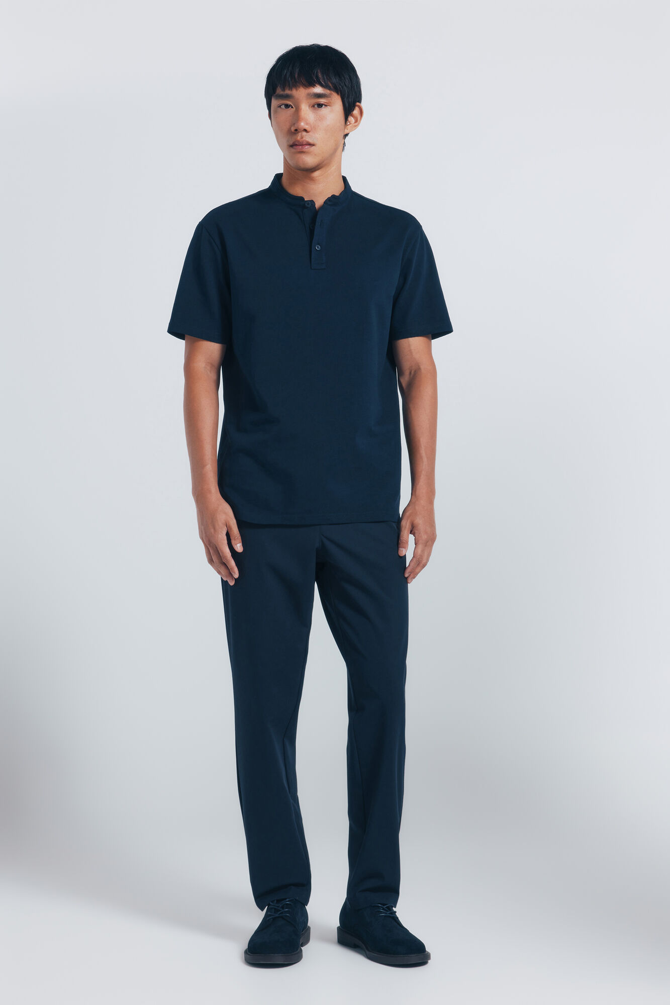 Springfield Cuello mao piqu&eacute; regular fit con polo mao azul