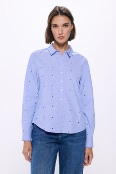 Springfield Camisa estrellas algodón azul mezcla