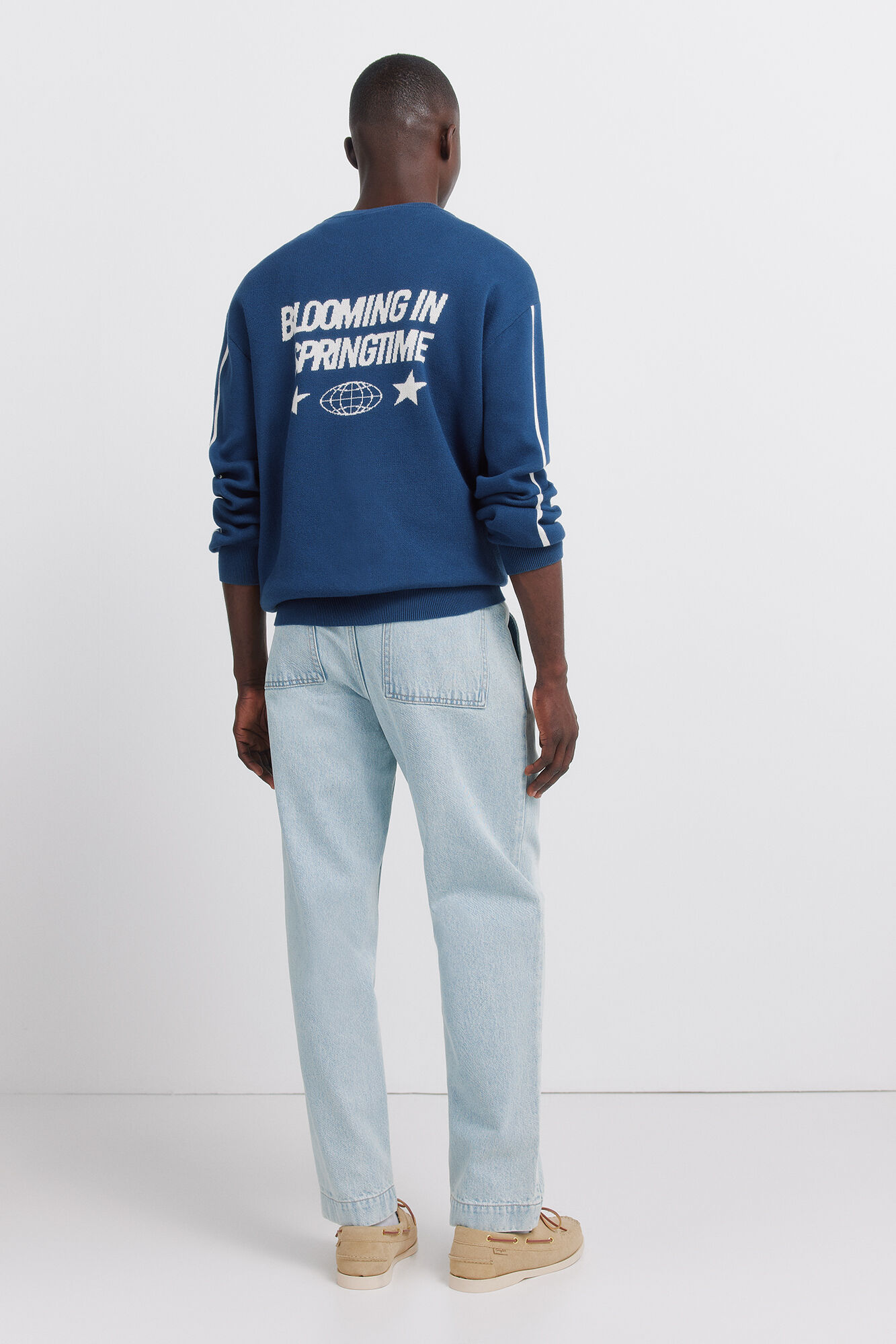 Springfield Pantal&oacute;n chino de mezclilla lavado claro azul indigo