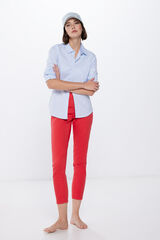 Springfield Jeans Slim Cropped Color rojo